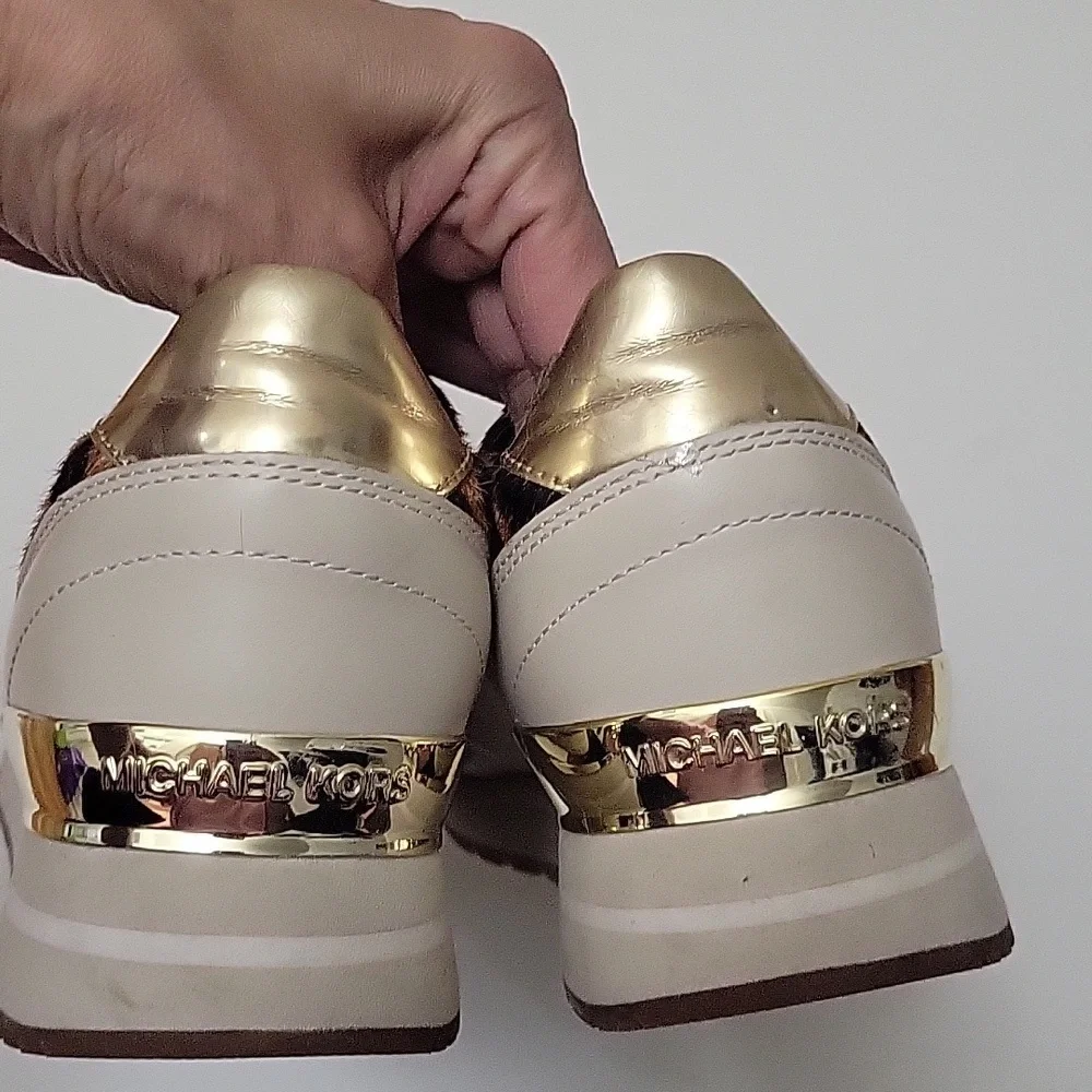 Michael Kors Billie‎ Women's Leopard Print Sneakers 8 EUC